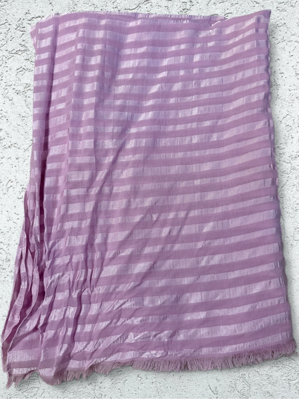 🌻Lavender Striped Lightweight Silky Scarf - Picture 2 of 2